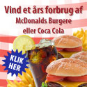 Et års forbrug af McDonalds burgere eller Coca Cola