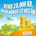 Vind 20.000 kr. hver måned i et helt år