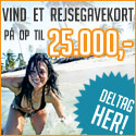 Vind et rejsegavekort på op til 25.000 kr