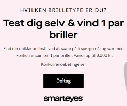 Vind 1 par briller (Værdi op til 8.000 kr.)
