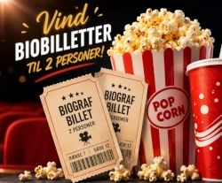 Vind biografbilletter til 2 personer - værdi 350 kr